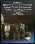 Oriental carpets and rugs, Doulton and Worcester, Oak and Country furniture