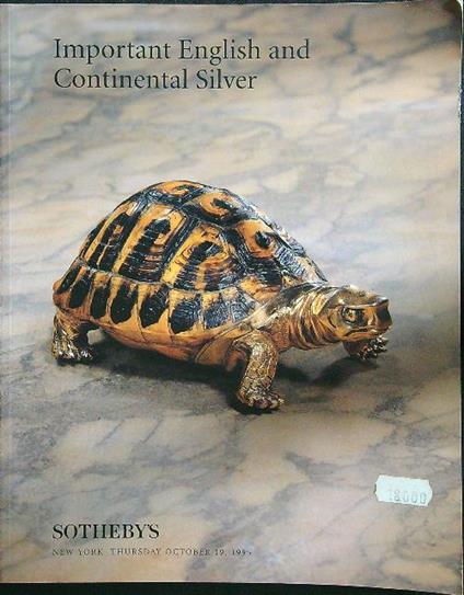 Important english and continental silver october 19, 1995 - copertina