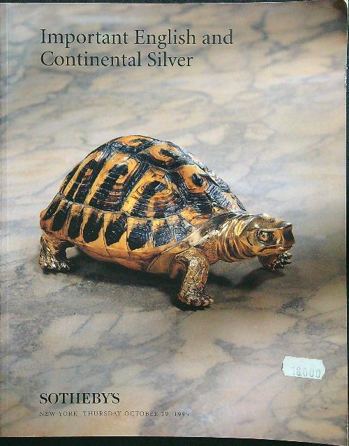 Important english and continental silver october 19, 1995 - copertina
