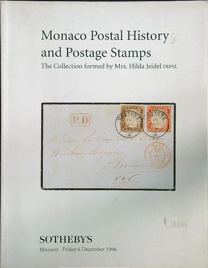 Monaco postal history and postage stamps - copertina