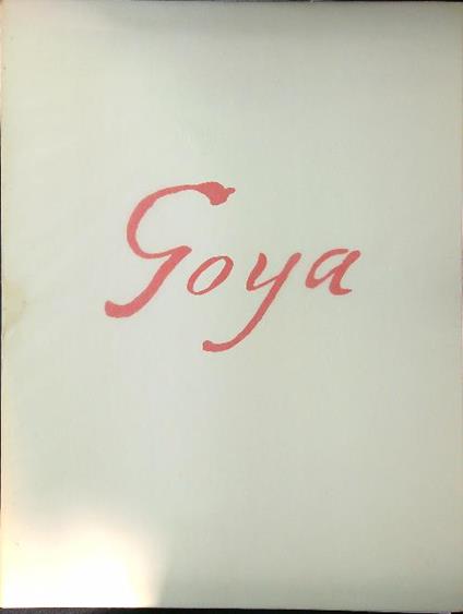 Goya - copertina