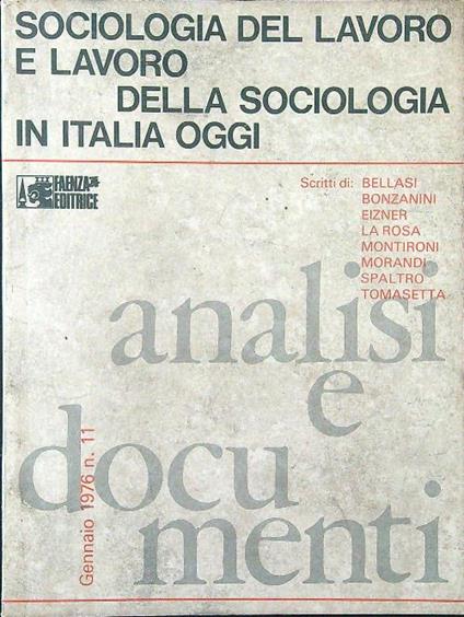 Analisi e documenti n. 11/gennaio 1976 - copertina