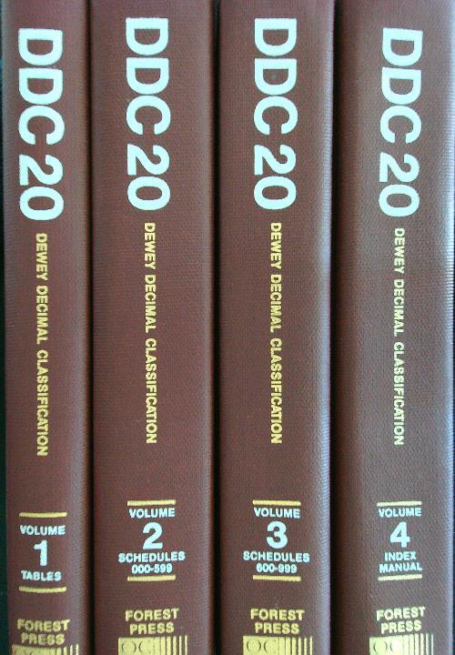 Dewey decimal classification 20 edition 4vv