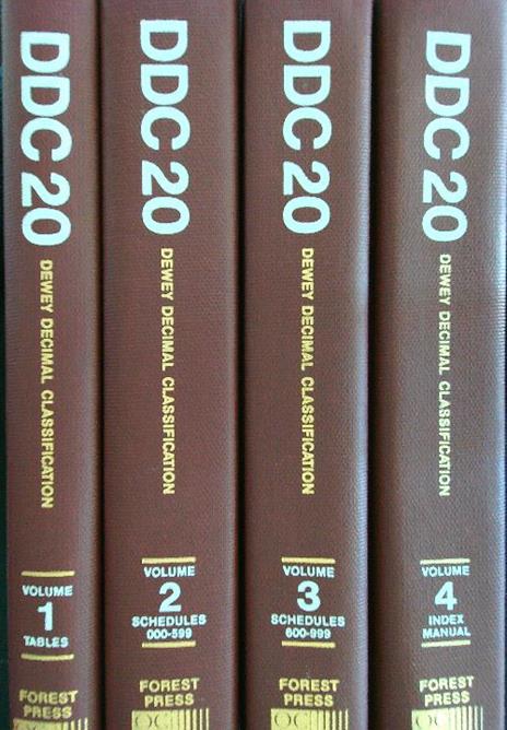Dewey decimal classification 20 edition 4vv - 2