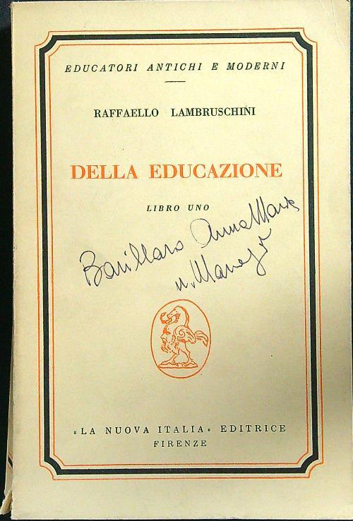 Della educazione libro uno