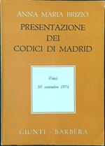 Presentazione dei Codici di Madrid