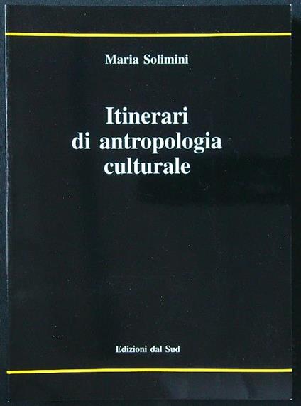 Itinerari di antropologia culturale - Maria Solimini - copertina