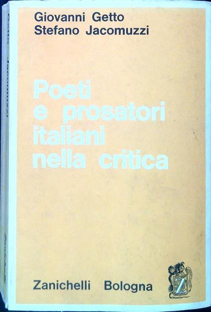 Poeti e prosatori italiani nella critica - Giovanni Getto - copertina