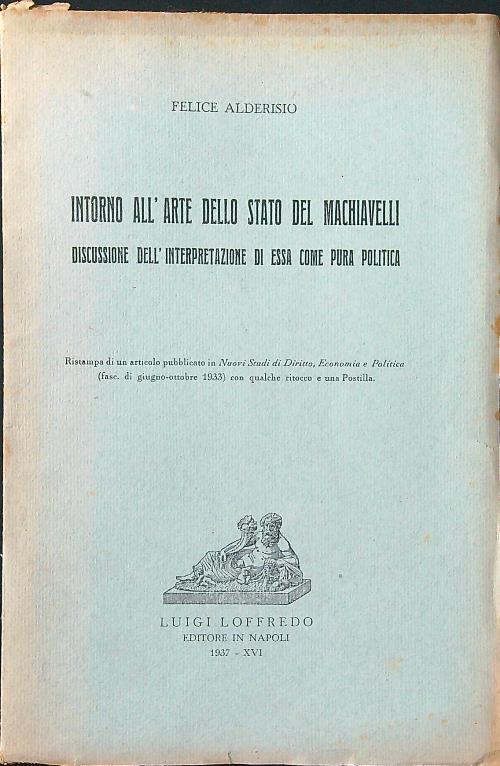 Intorno all'arte dello stato del Machiavelli