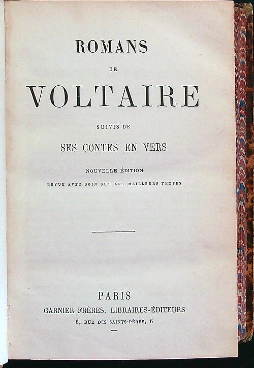 Romans de Voltaire