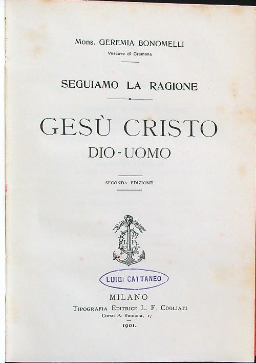 Gesù Cristo dio-uomo