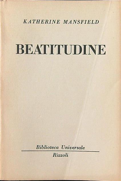 Beatitudine - Katherine Mansfield - copertina