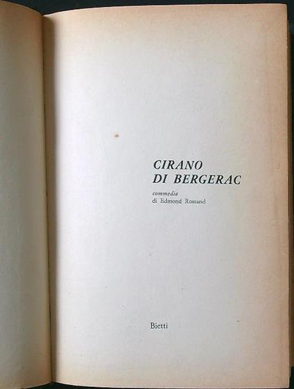 Cirano di Bergerac - Edmond Rostand - copertina