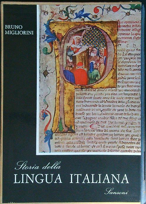 Storia della lingua italiana - Bruno Migliorini - copertina