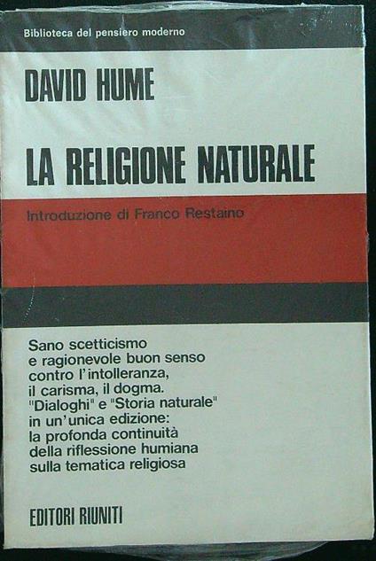 La religione naturale - David Hume - copertina