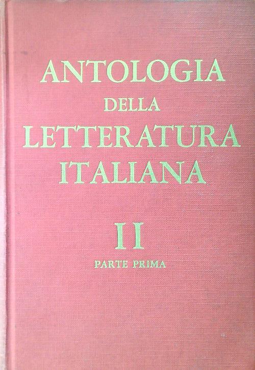Antologia della letteratura italiana - Volume II Parte seconda - copertina