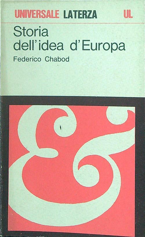Storia dell'idea d'Europa - Federico Chabod - copertina