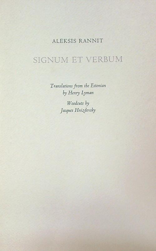 Signum et verbum