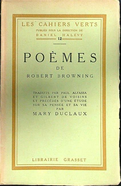 Poemes - Robert Browning - copertina