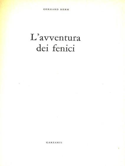 L' avventura dei fenici - Gerhard Herm - copertina