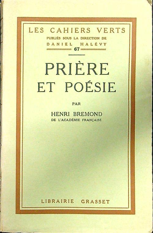 Priere et poesie - Henri Bremond - copertina