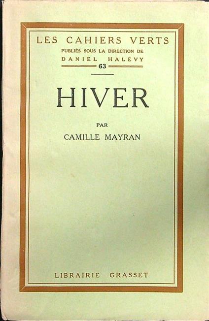 Hiver - Camille Mayran - copertina