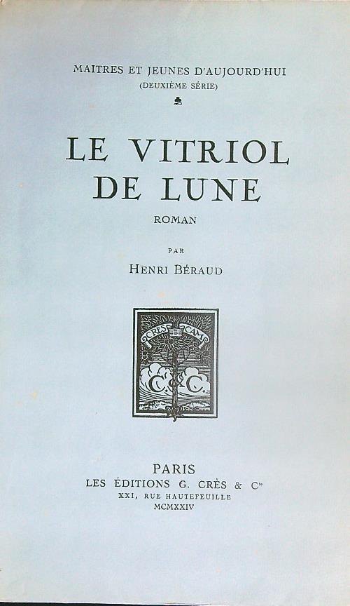 Le vitriol de lune