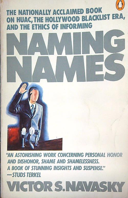 Naming Names - Victor Navasky - copertina