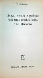 Lingua letteraria e pubblico nella tarda antichità latina e nel Medioevo