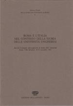 Roma e l'Italia nel contesto della storia delle università ungheresi