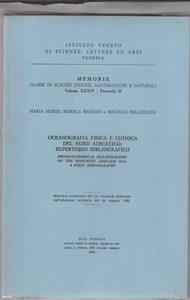 Oceanografia fisica e chimica nel Nord-Adriatico: Repertorio bibliografico - copertina