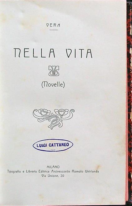 Nella vita - Vera - copertina