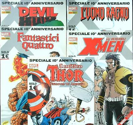 Speciale 10 anniversario marvel 5 volumi - copertina