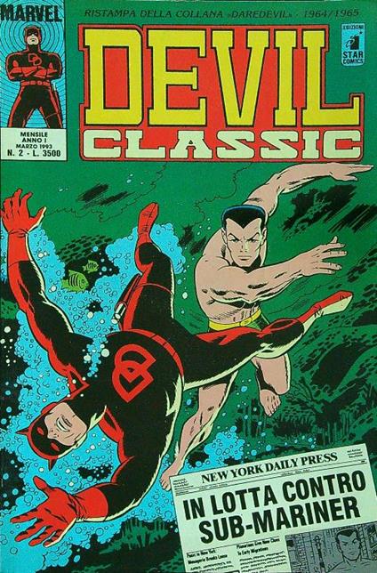 Devil classic n.2 In lotta contro sub-mariner - copertina