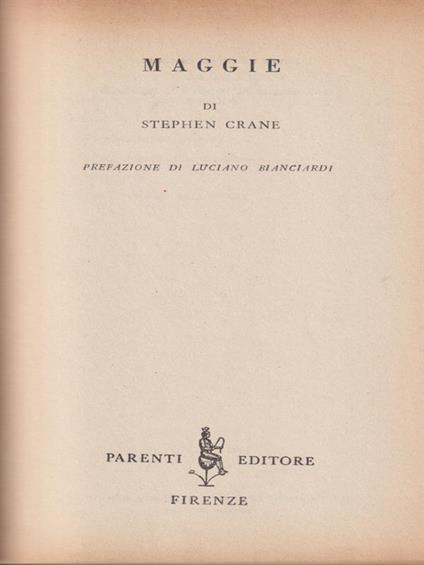 Maggie - Stephen Crane - copertina