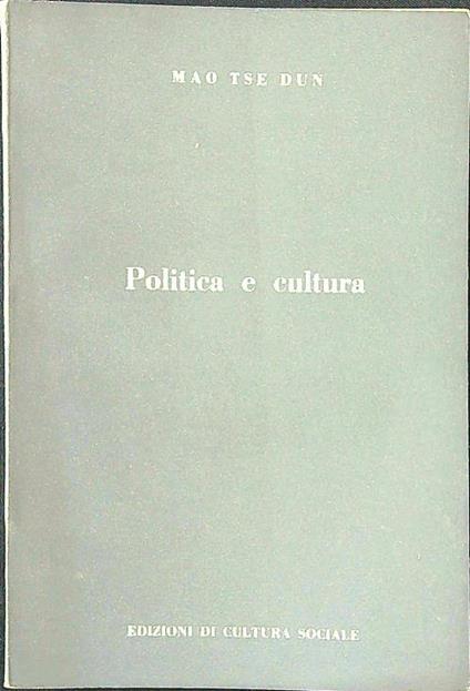 Politica e cultura - Mao Tse Dun - copertina