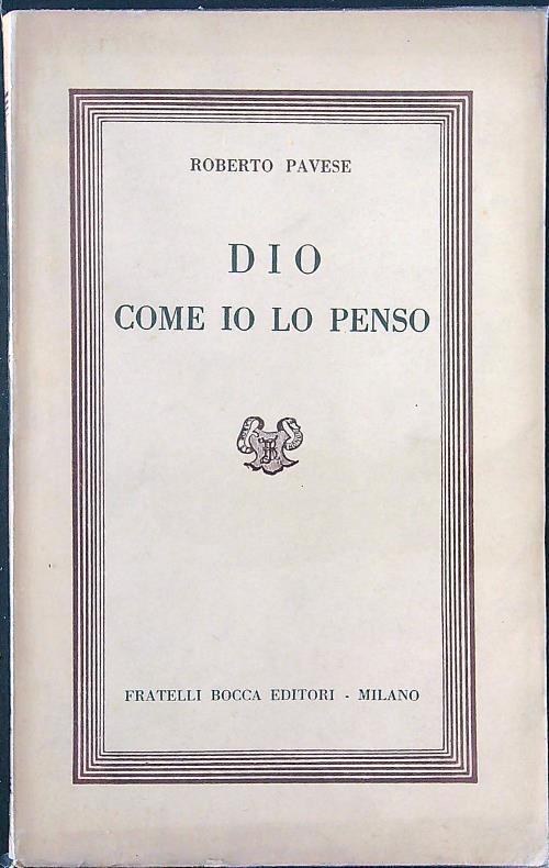 Dio come io lo penso