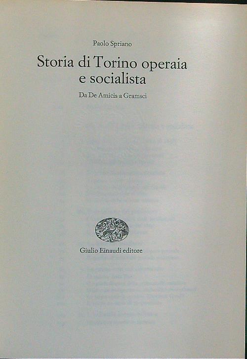 Storia di Torino operaia e socialista
