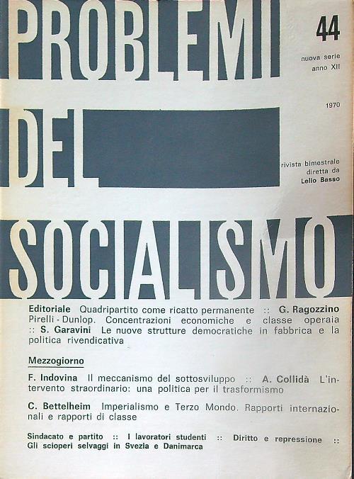 Problemi del socialismo 44/1970 - copertina