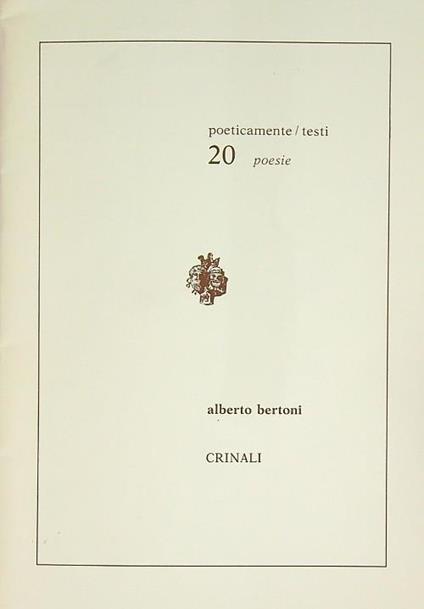 Crinali - Alberto Bertoni - copertina