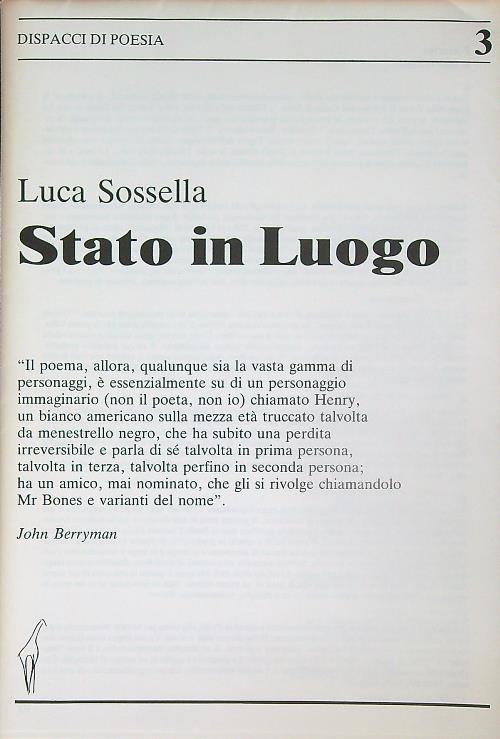 Stato in Luogo - Luca Sossella - copertina