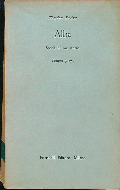 Alba vol. 1 - Theodore Dreiser - copertina