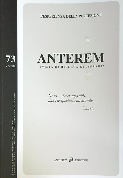 Anterem 73/ V serie - copertina