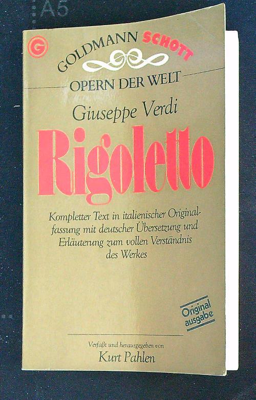 Rigoletto: In der Originalsprache - Giuseppe Verdi - copertina