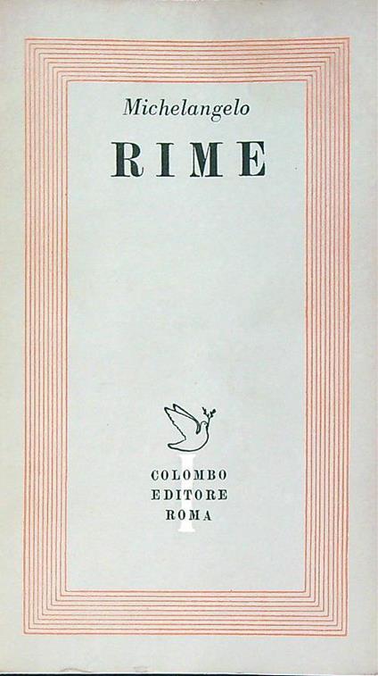 Rime - Michelangelo - copertina