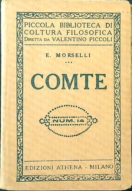 Comte - E. Morselli - copertina