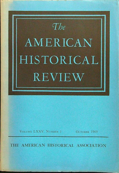 The american historical review n.1 october 1969