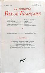 La nouvelle revue francais 212/aout 1970