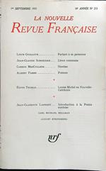 La nouvelle revue francaise 213/septembre 1970