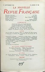 La nouvelle revue francaise 105/septembre 1961